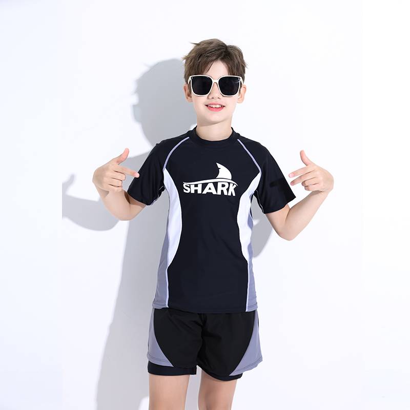 Rash Guard - جديد الأولاد السباحة زي كبير الصبي