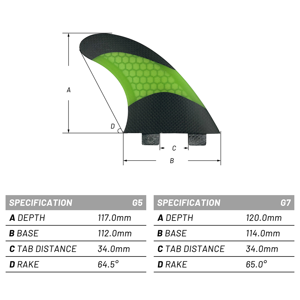 UPSURF FCS G5/G7 Quillas علاما - مراجعة Swim Fins وسعره