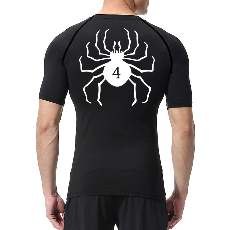قمصان ضغط مطبوعة على شكل عنكبو - مراجعة Rash Guard وسعره
