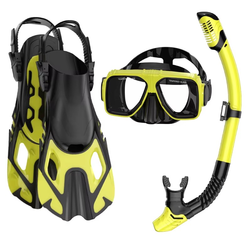 طقم غوص احترافي من 3 قطع: قناع - مراجعة Swim Fins وسعره