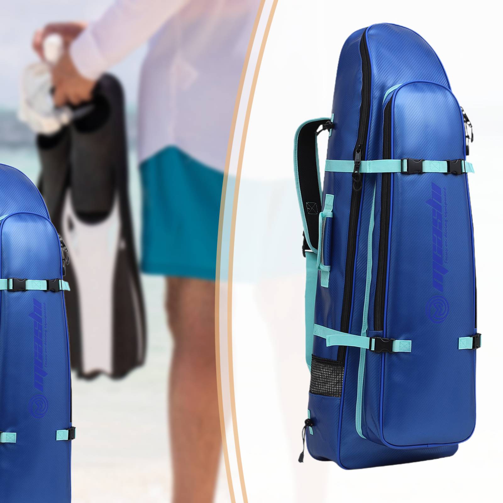 حقيبة زعانف غوص طويلة محمولة،  - مراجعة Swim Fins وسعره